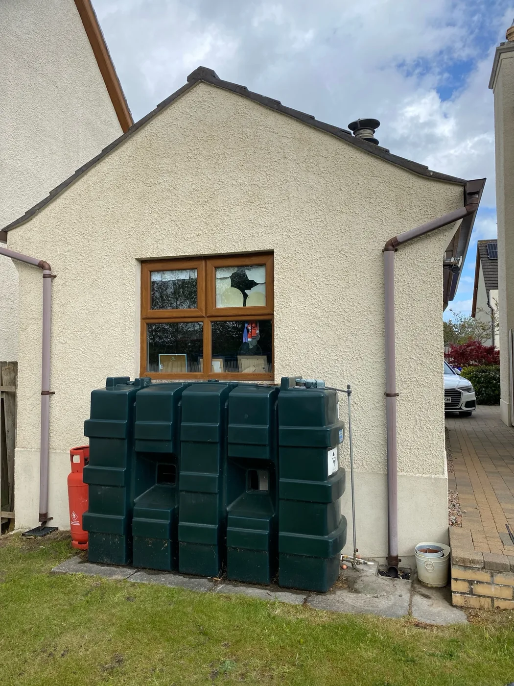 Rear exterior wall after soft washing